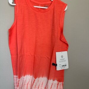 Athleta Girl Coral Tie-Dye Explorer Sleeveless Top